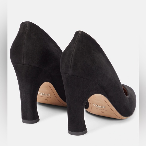 Chloe Oli Black Suede Pumps - Picture 2 of 16